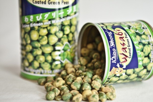 Wasabi coated peas